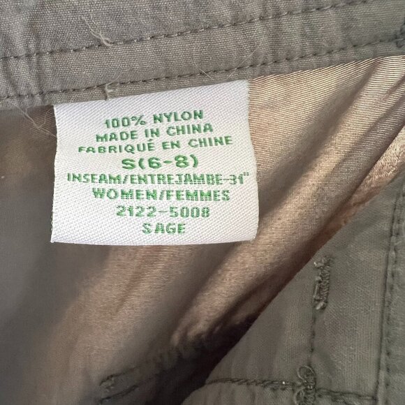 Women’s ExOfficio Insect Shield Hiking Pants Zip Off Shorts Army Green Small 6-8 - Picture 6 of 13